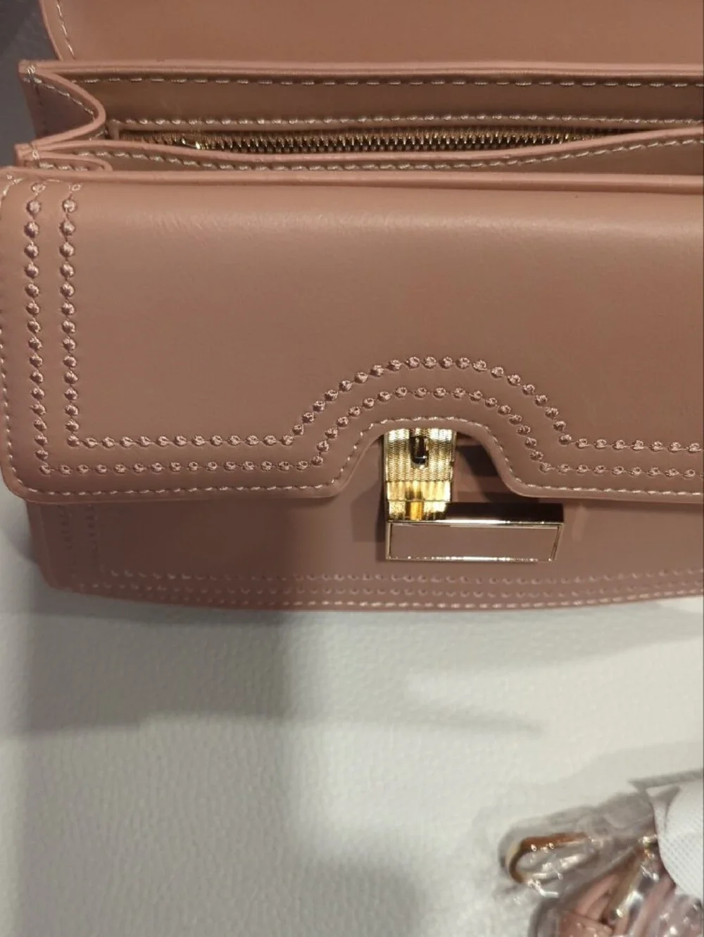 Structured Top-Handle Satchel/Crossbody in Blush Pink